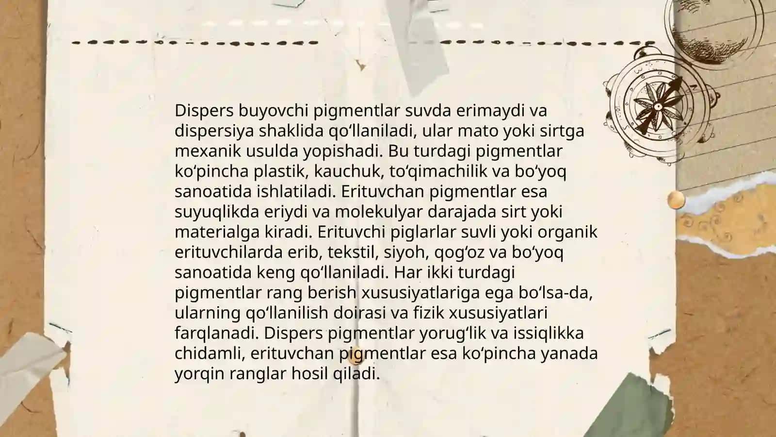 Dispers buyovchi moddalar 4