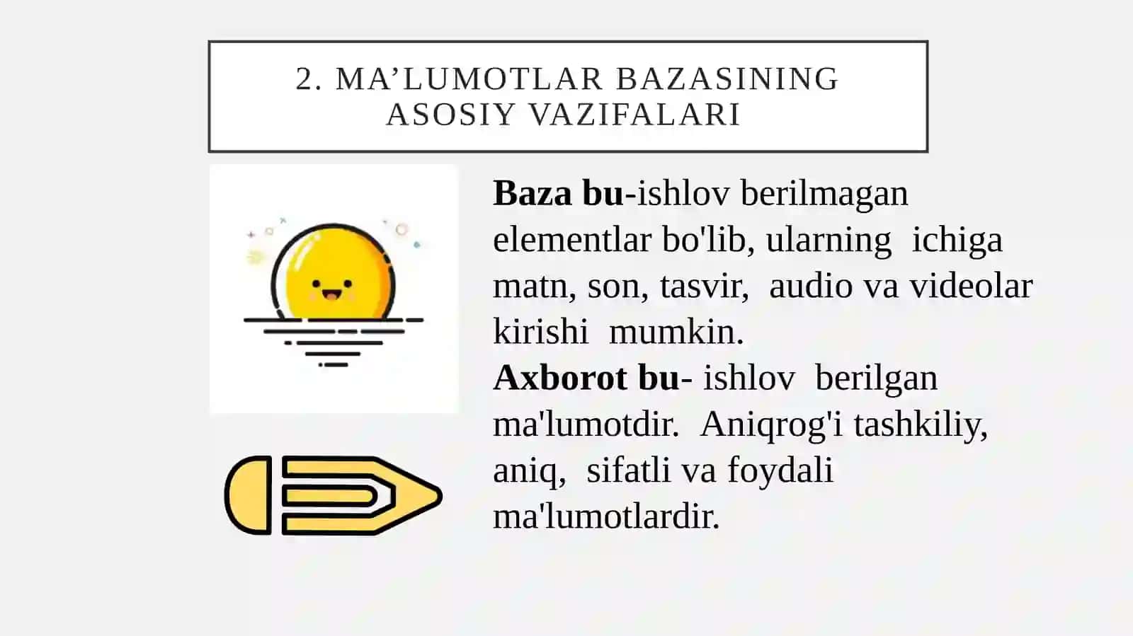 Ma'lumotlar bazalari bilan ishlash texnologiyalari 4