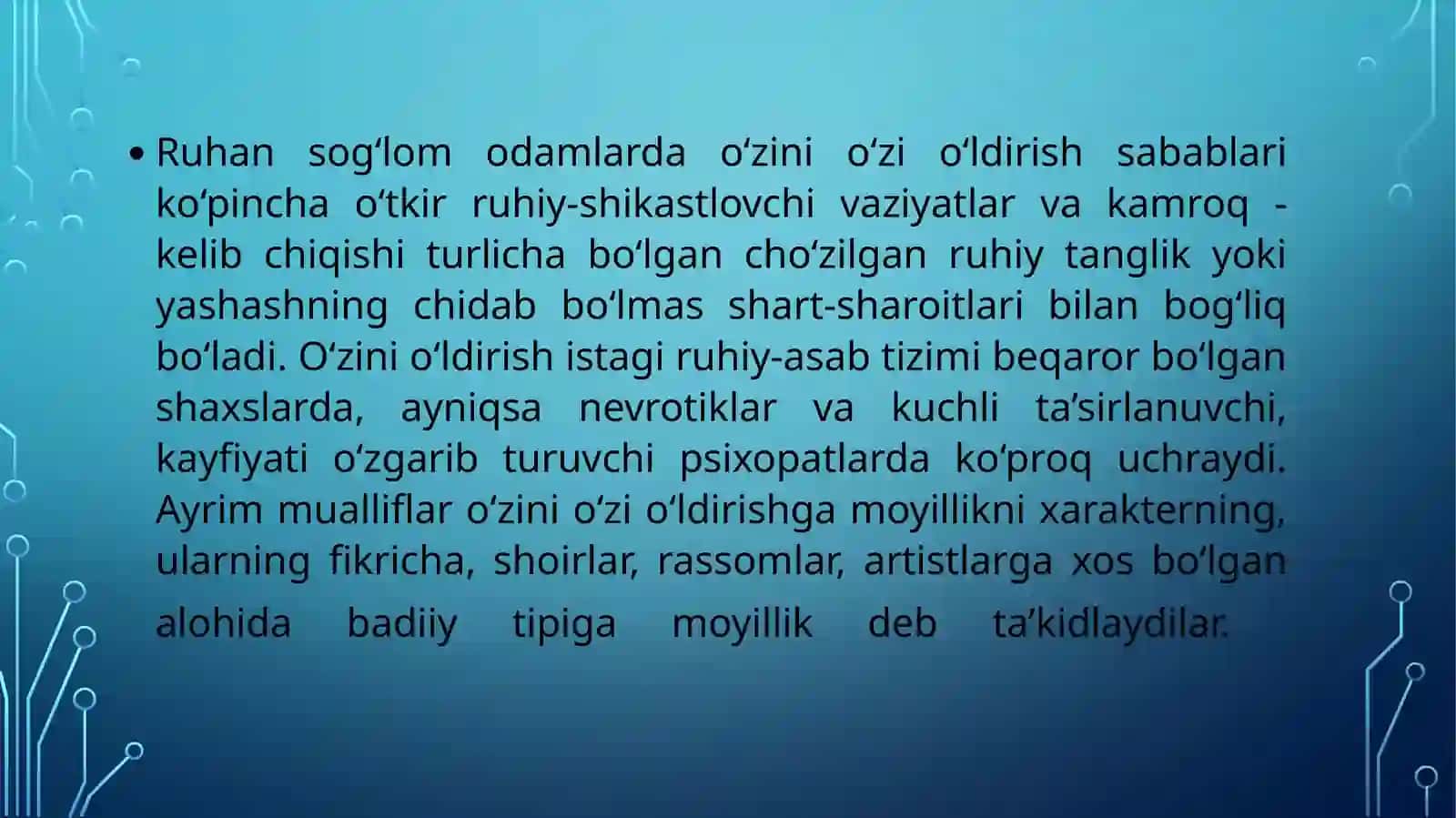 Suitsidal xulq-atvor psixologiyasi 4