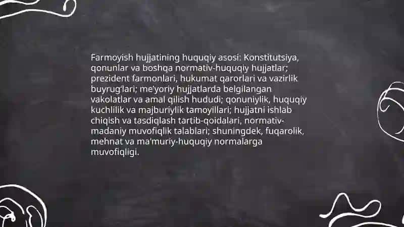 Farmoyish hujjatlari 4