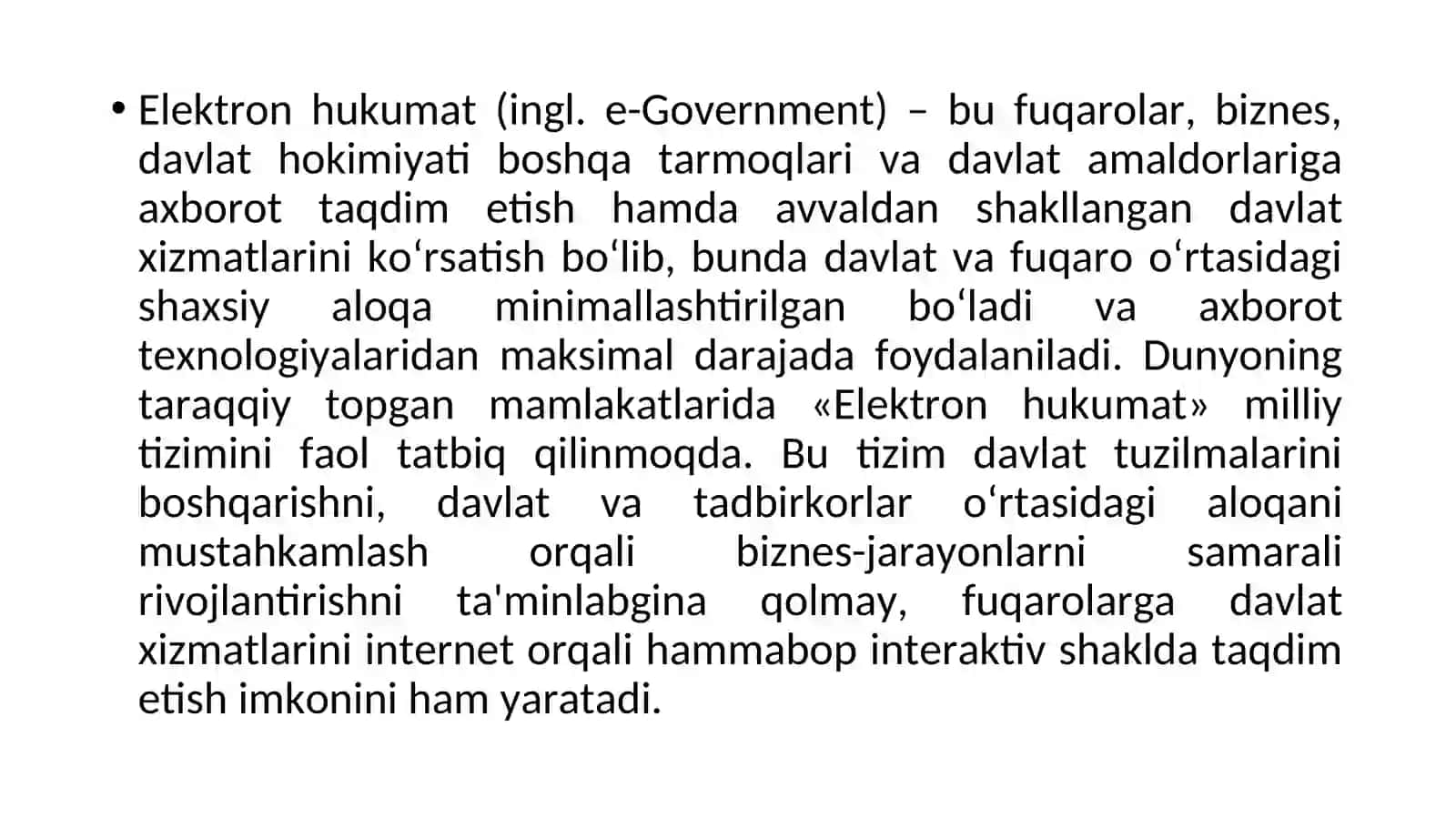 Elektron hukumat tizimi 4