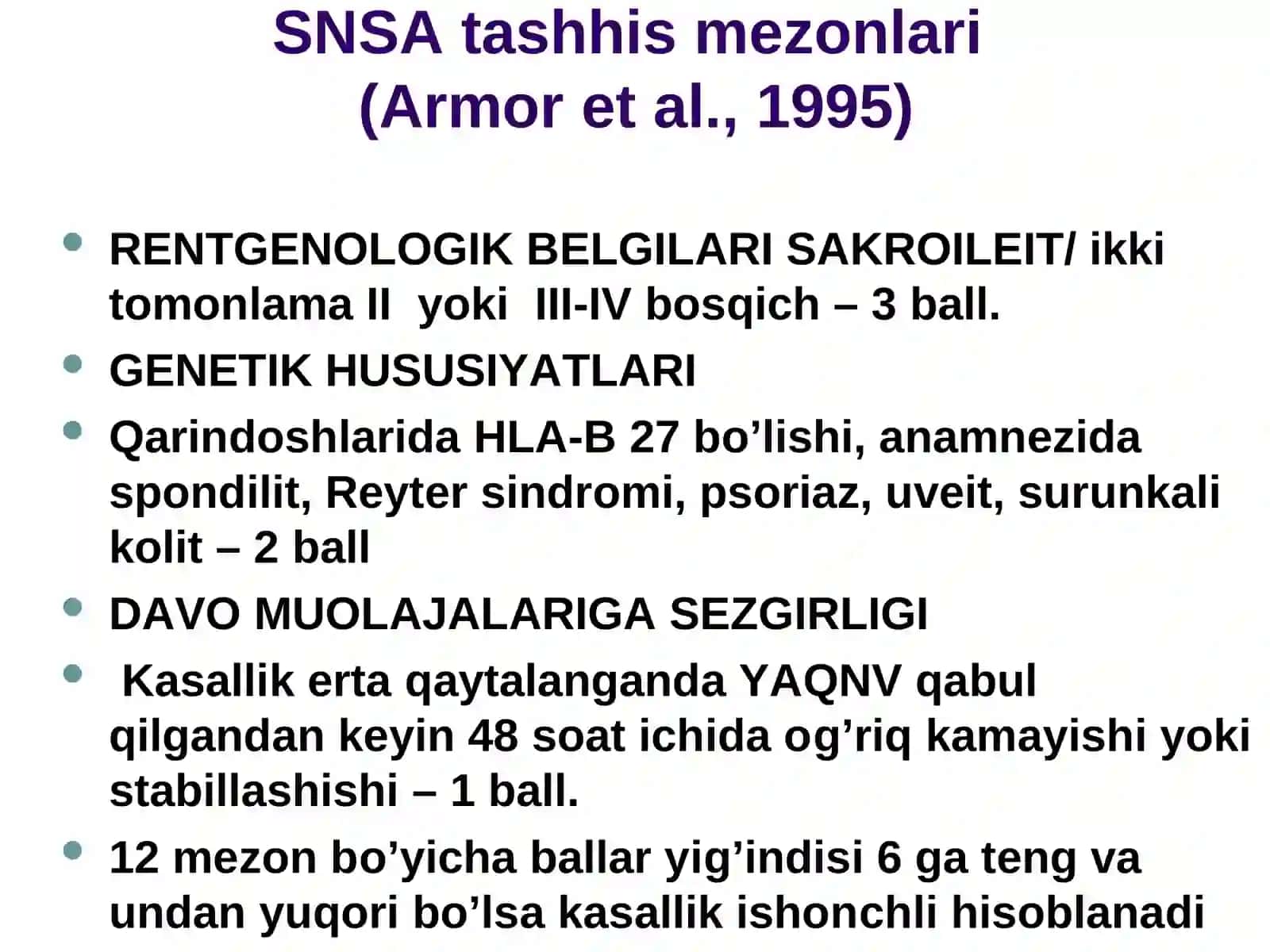 Seronegativ spondiloartritlar (SNSA) 4