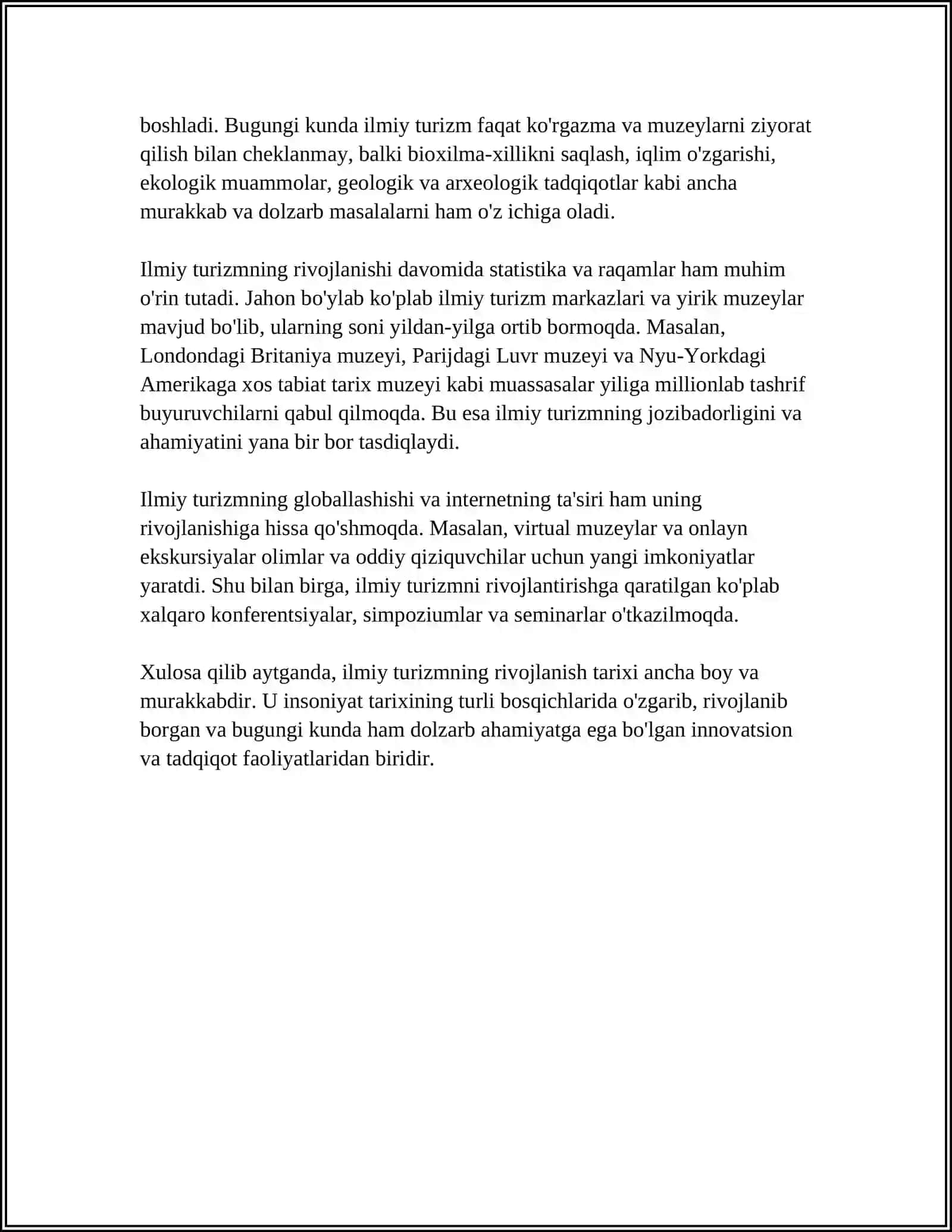 SCIENTIFIC TOURISM 4