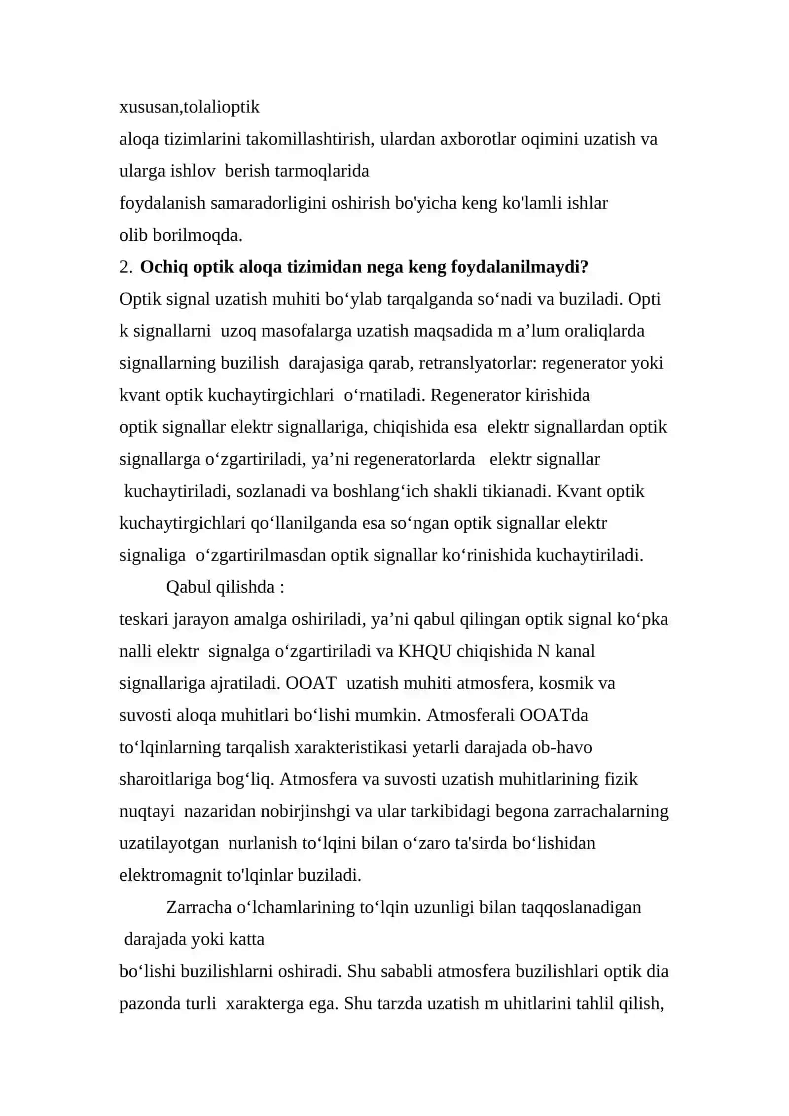 Optik aloqa tizimlari 4