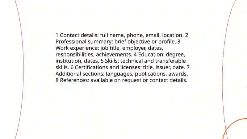 CV Structure and Format Guidelines 4