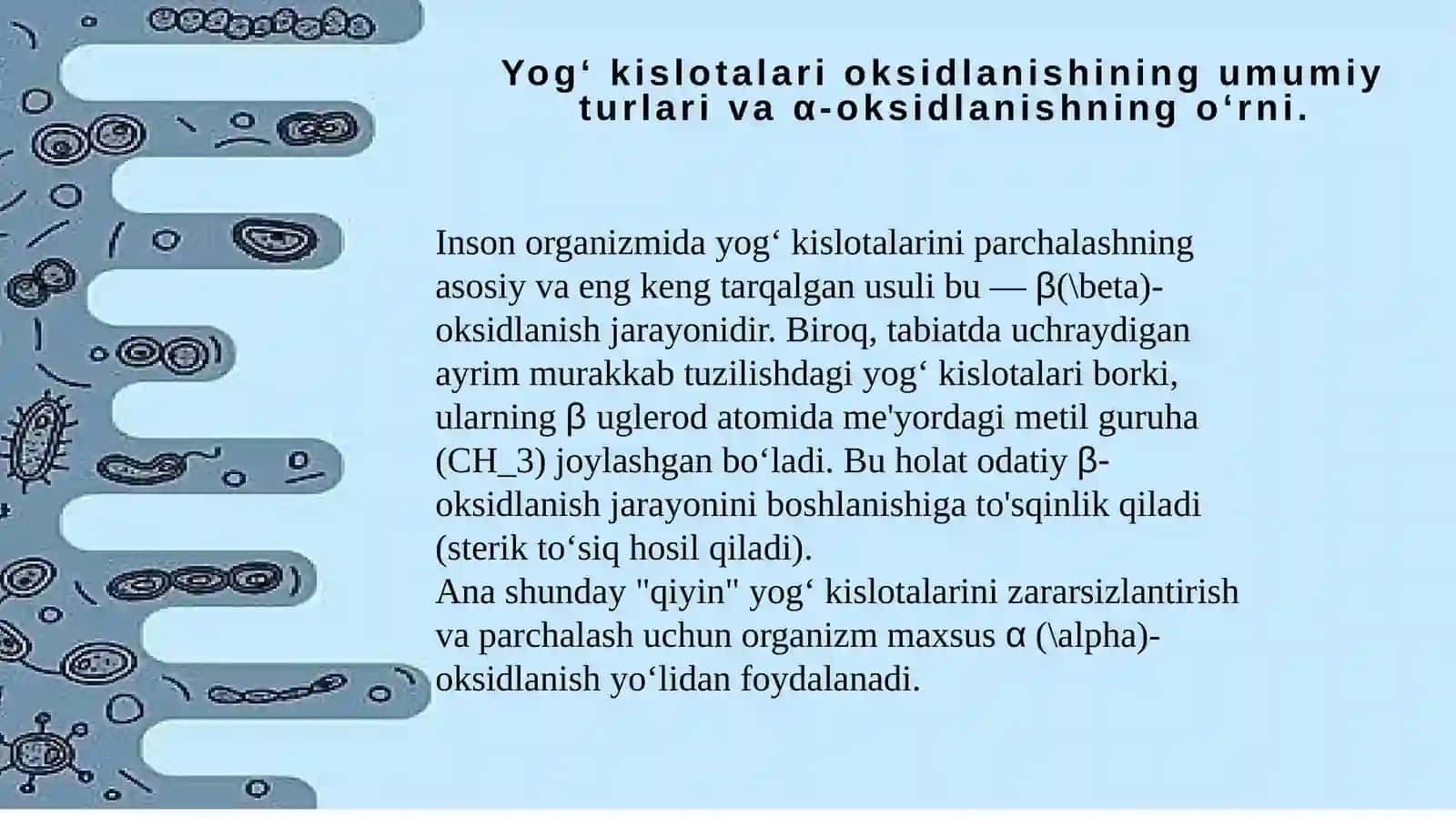 Yog' kislotalarini alfa oksidlanishi 4