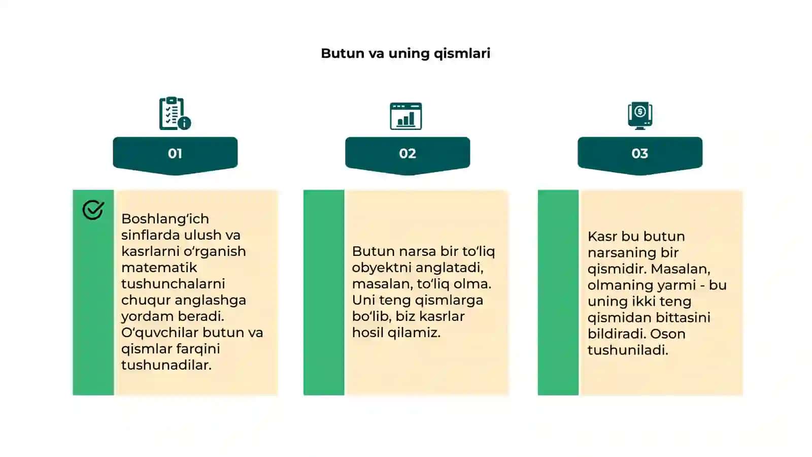 Ulush va kasr tushunchasi 4