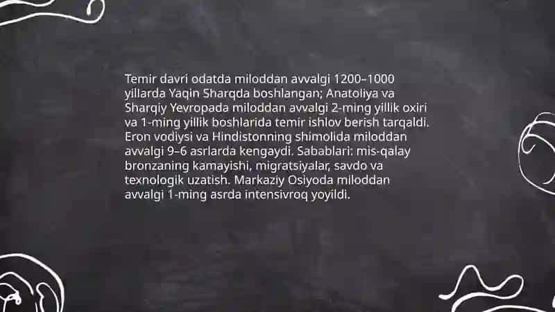 Bronza va temir metallurgiyasi 4