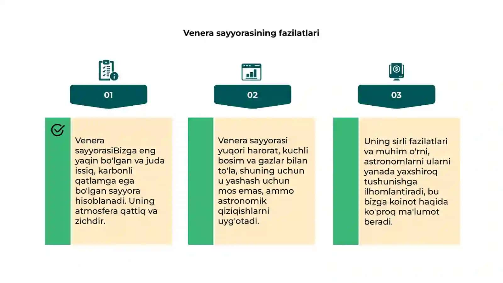Venera sayyorasi to'g'risida ma'lumot 4