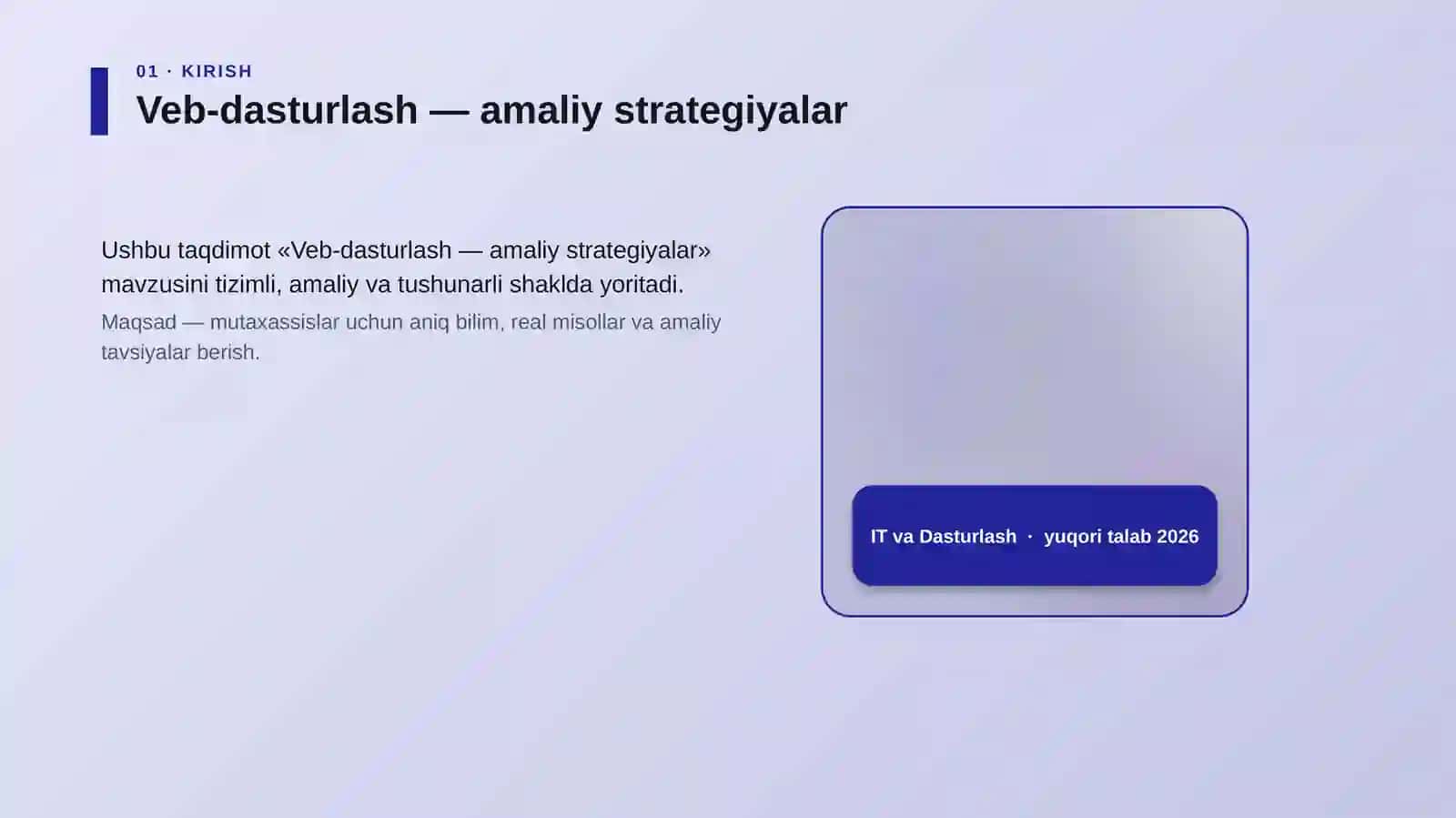 Veb-dasturlash — amaliy strategiyalar 4