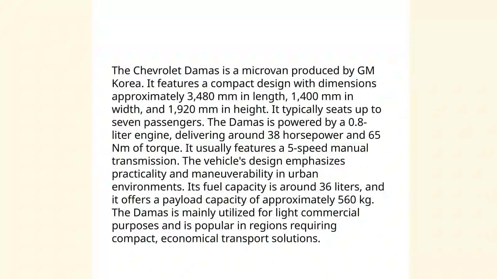 Chevrolet Damas 4