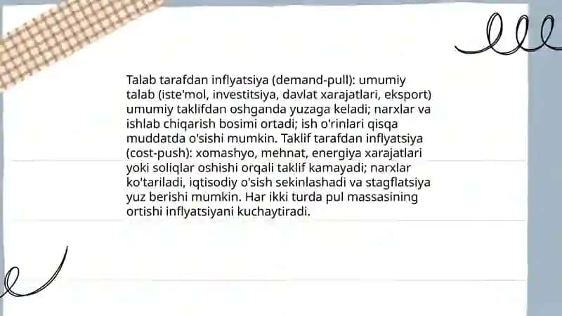 Inflyatsiyani mohiyati va kelib chiqish sabablari 4
