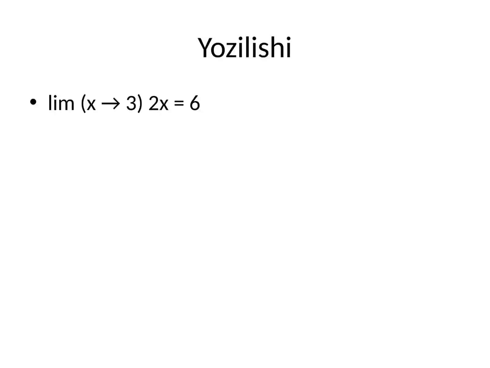 Funksiya limiti 4