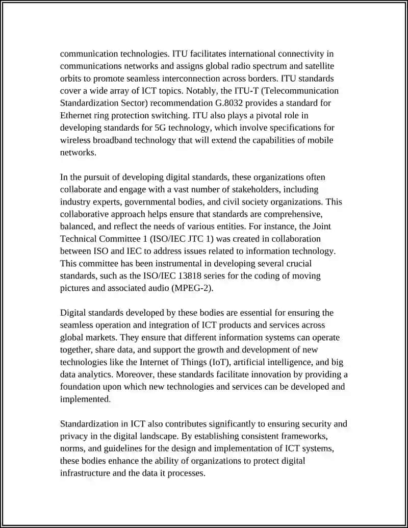 DIGITAL STANDARDS IN ICT 4
