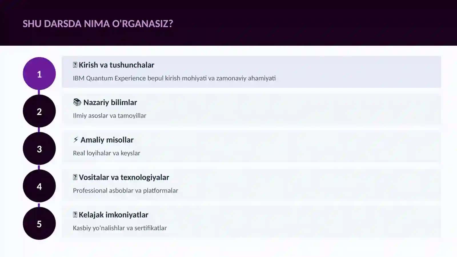 IBM Quantum Experience bepul kirish 4