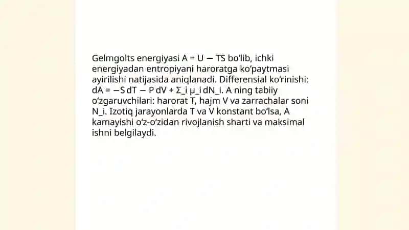 Termodinamik potentsiallar 4