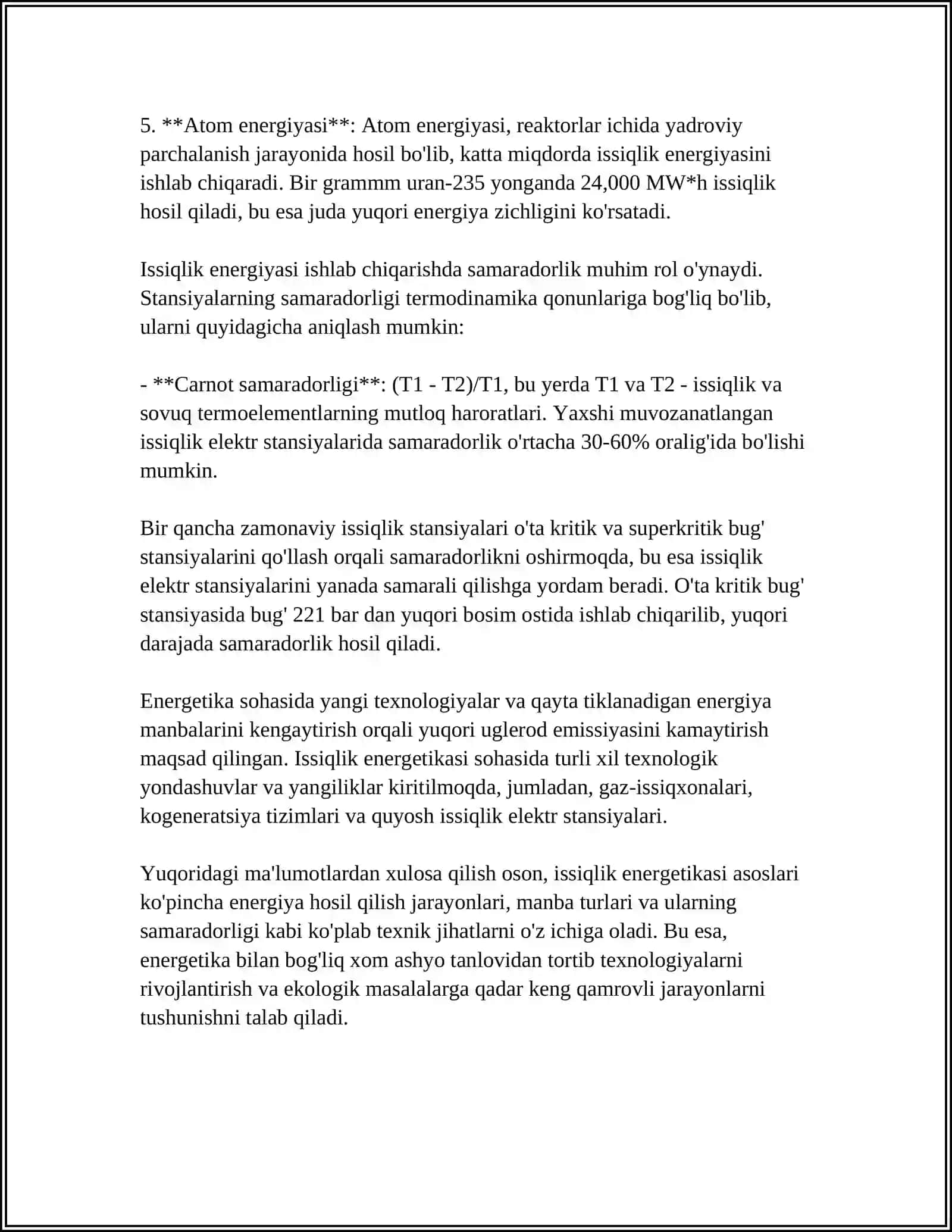 ISSIQLIK ENERGITIKASI 4