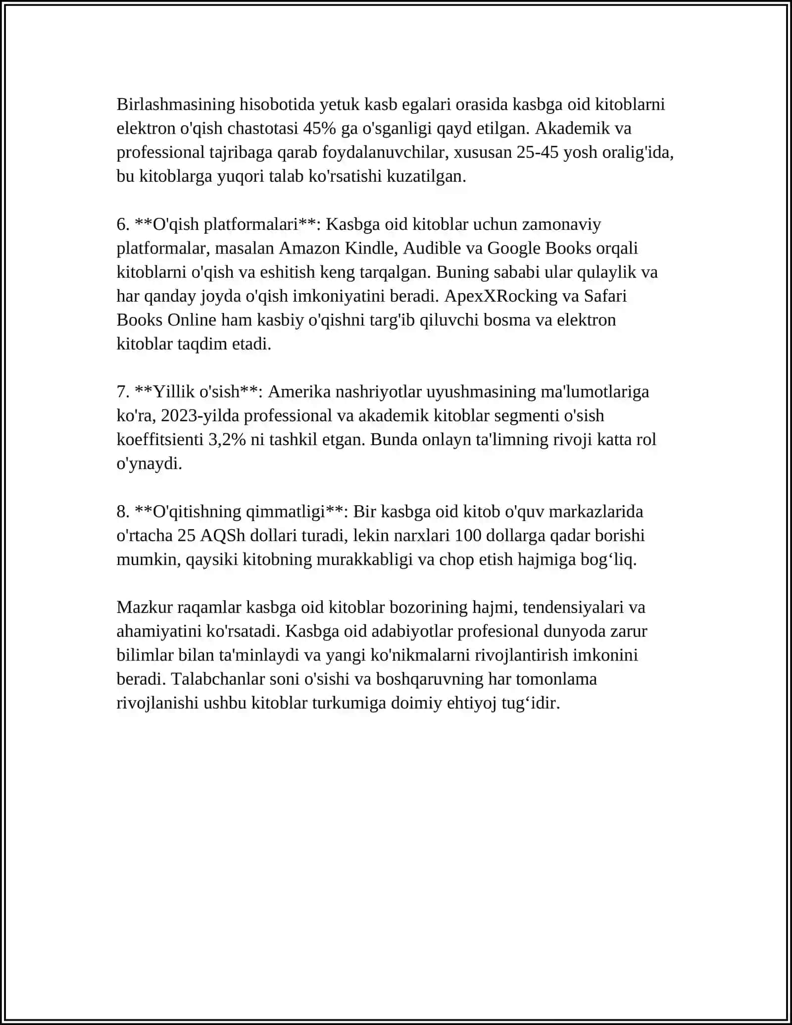 KASBGA OID ADABIYOTLAR ANNOTATSIYASI 4