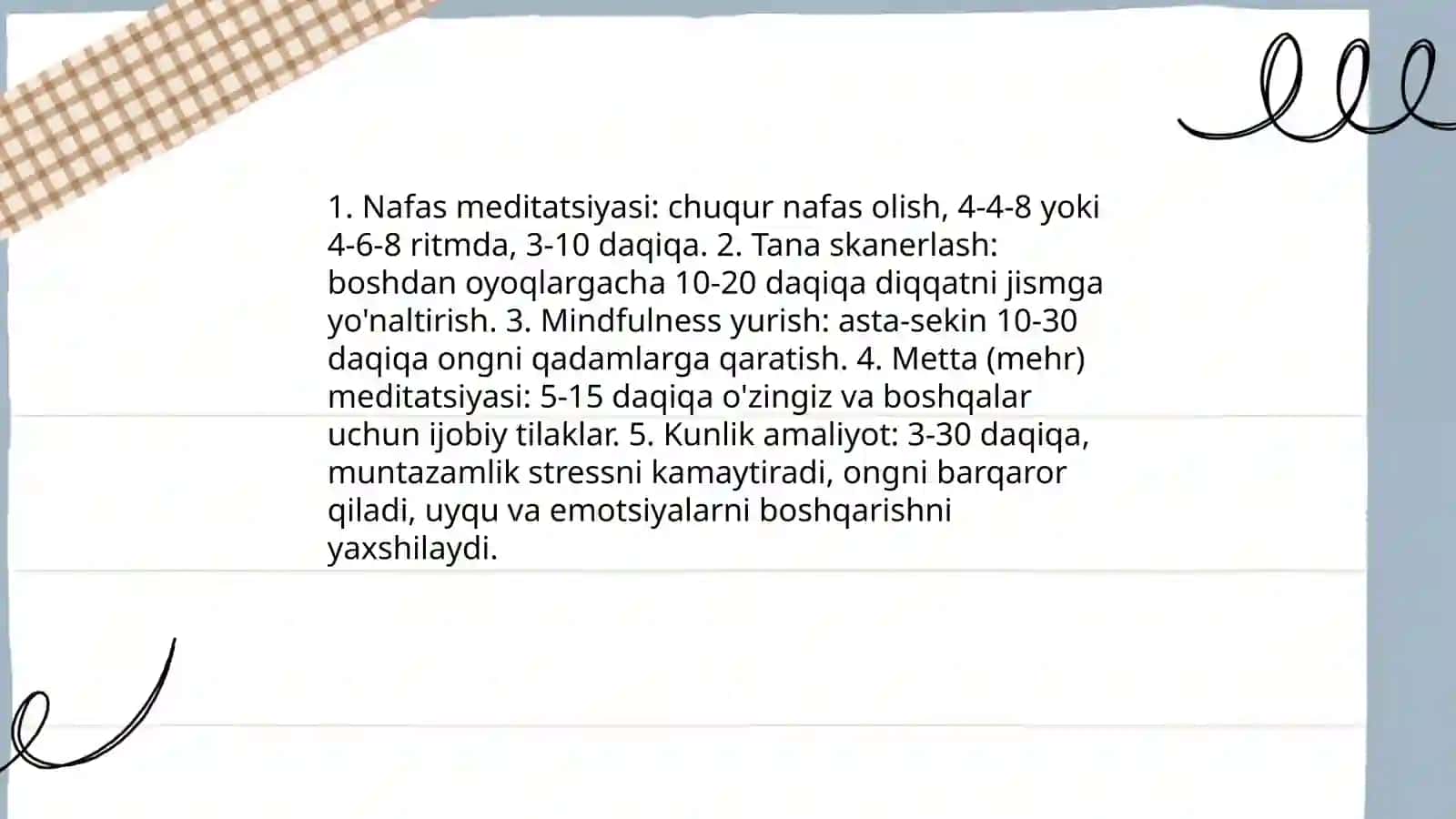 Stressni yengish usulkar 4