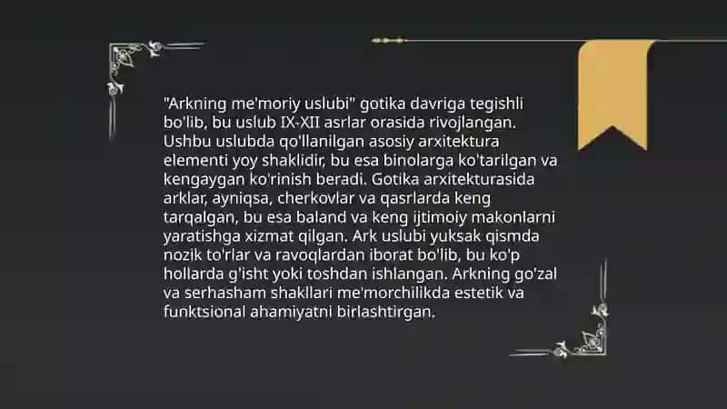 BUXORO ARKI HAQIDA MALUMOT 4