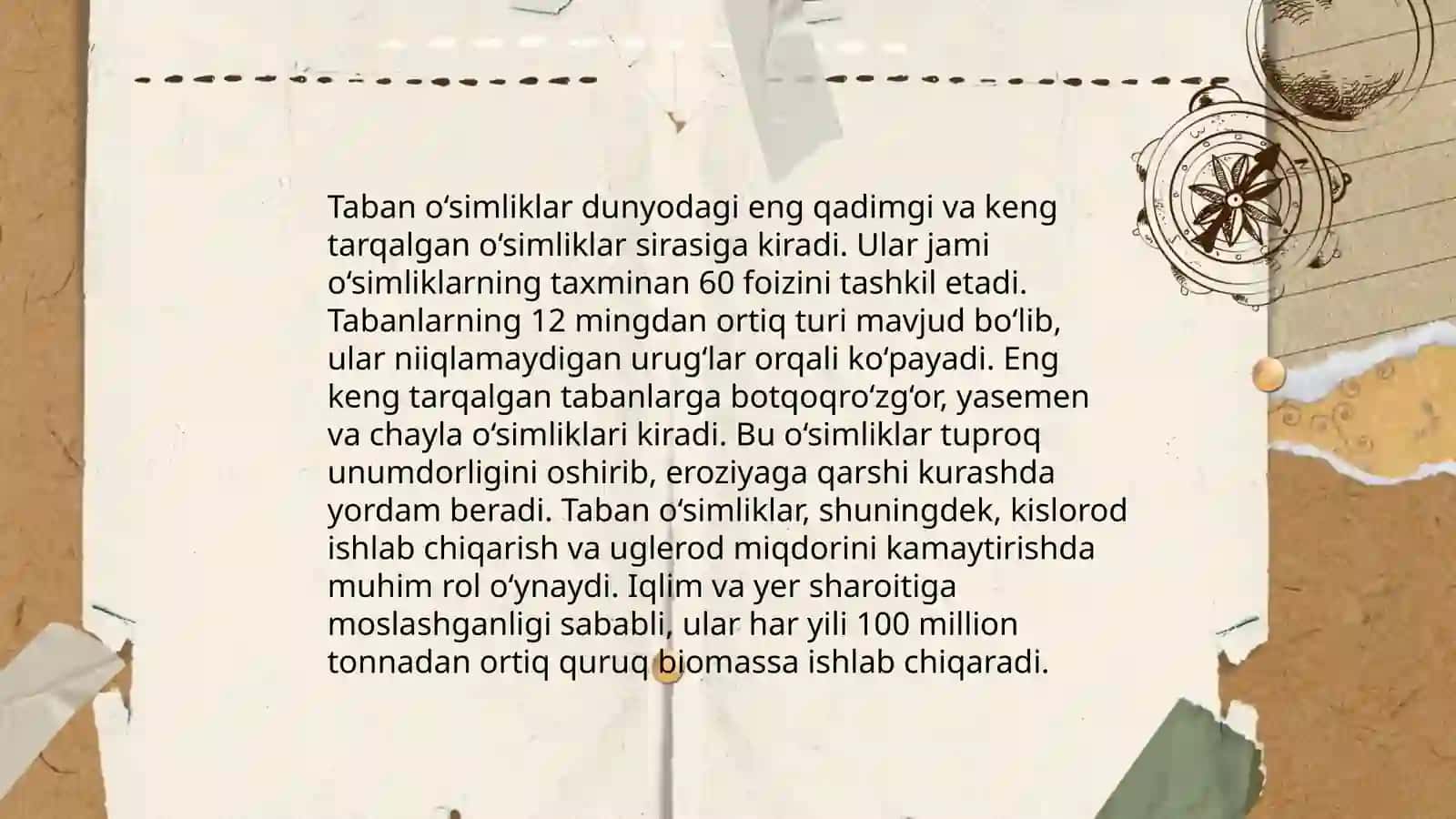 O'simliklarning hayotiy shakllari. Tuban o'simliklar. Yuksak o'simliklar 4