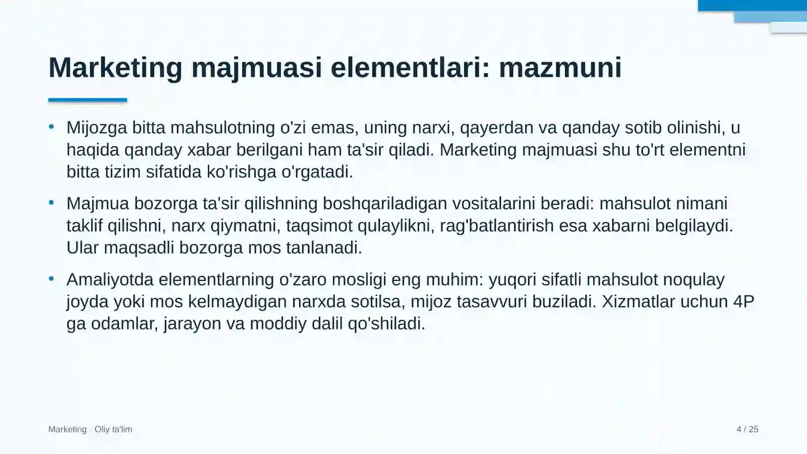 Islomiy moliya tashkilotlarida marketing majmuasi elementlari 4