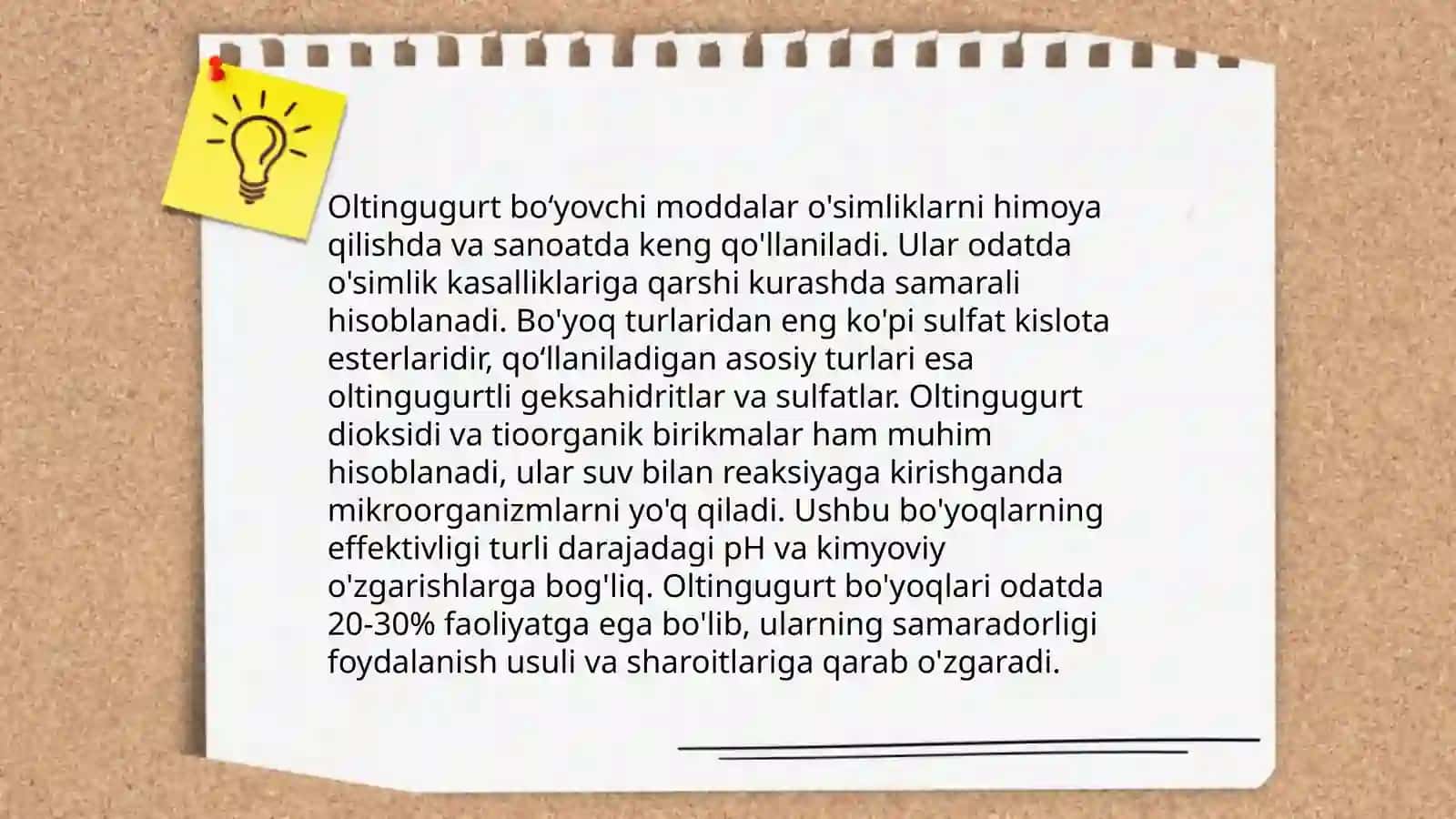 Oltingugurt boʻyovchi moddalar bilan boʻyash 4