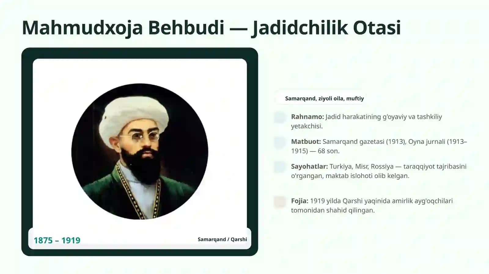 Jadidlar — Millat Uyg'onishi (Prezentatsiya) 4