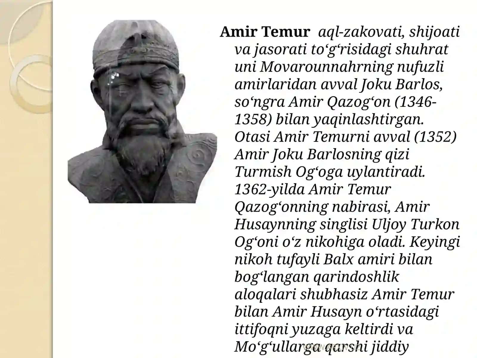 Amir Temur va Temuriylar davlati 4