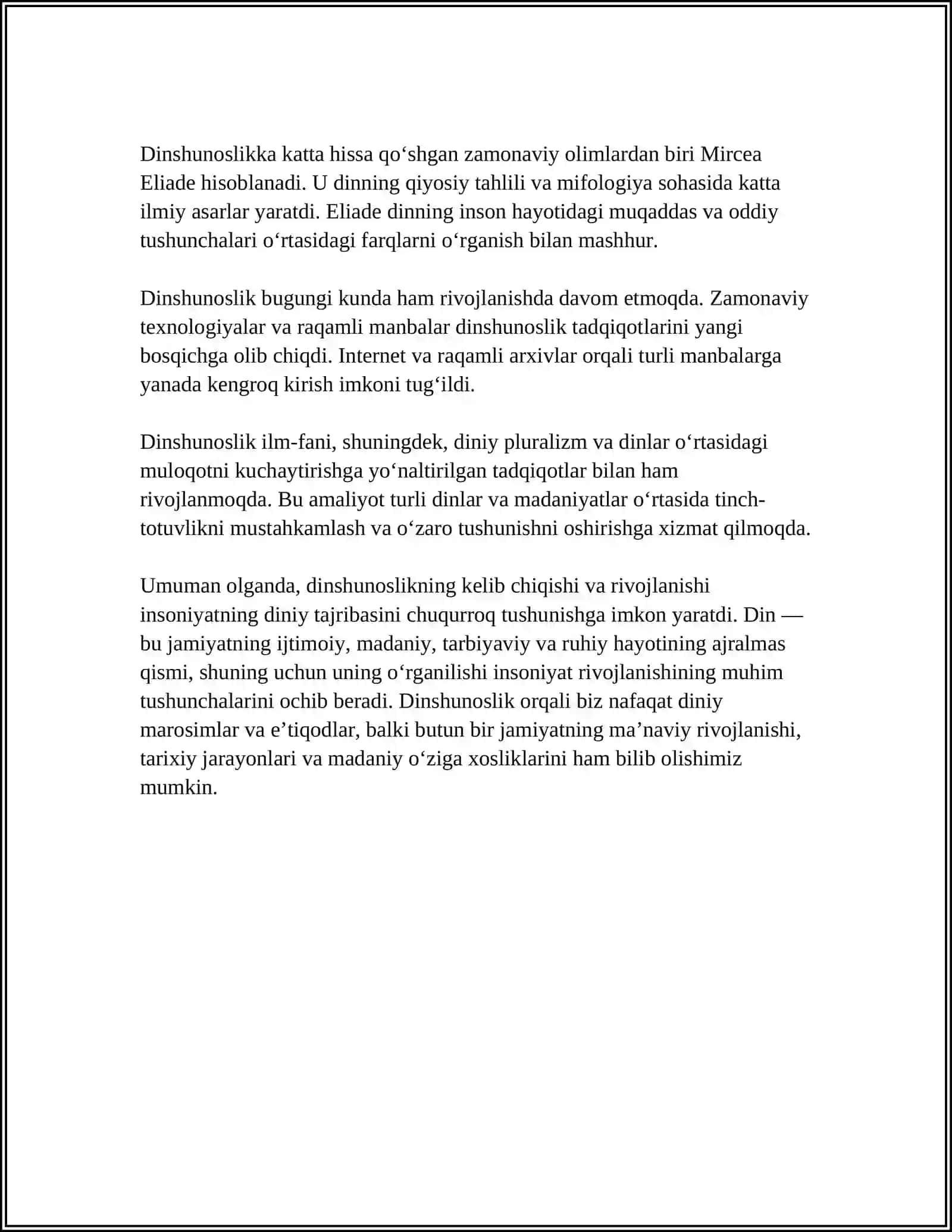DINSHUNOSLIK PREDMETLARI TARIXI 4