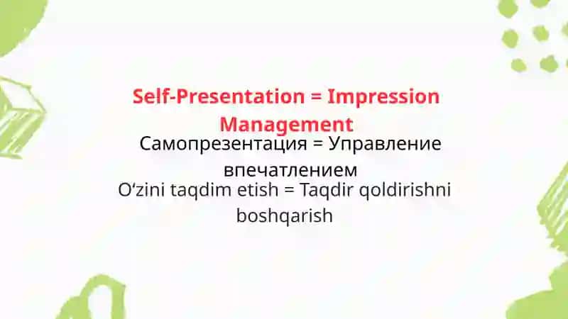 Self-presentation for IT professionals 4