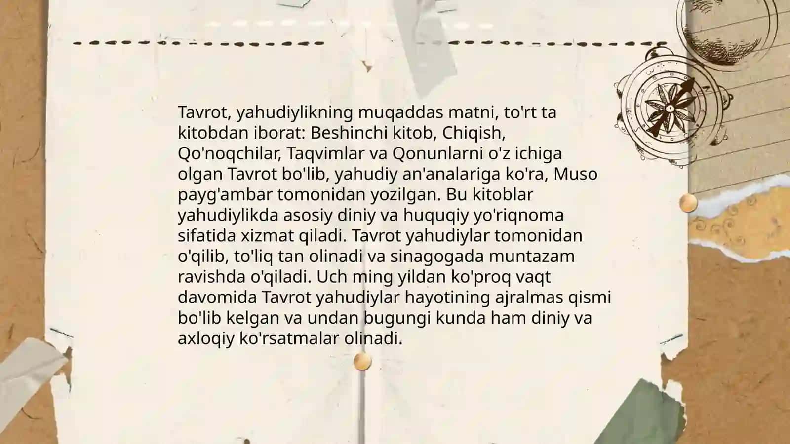Yahudiylik taʼlimoti va muqaddas kitobi 4