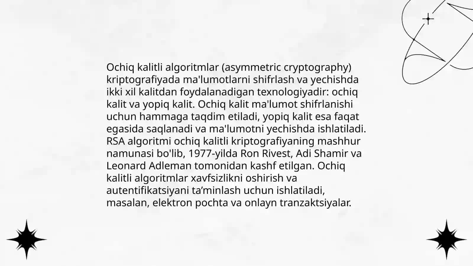 Ochiq kalitli kriptografiya asoslari 4