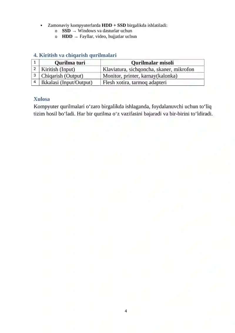 KOMPYUTER QURILMALARI 4