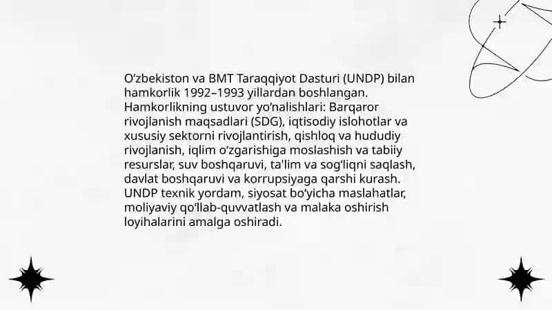 O‘zbekiston va BMT Hamkorligi 4