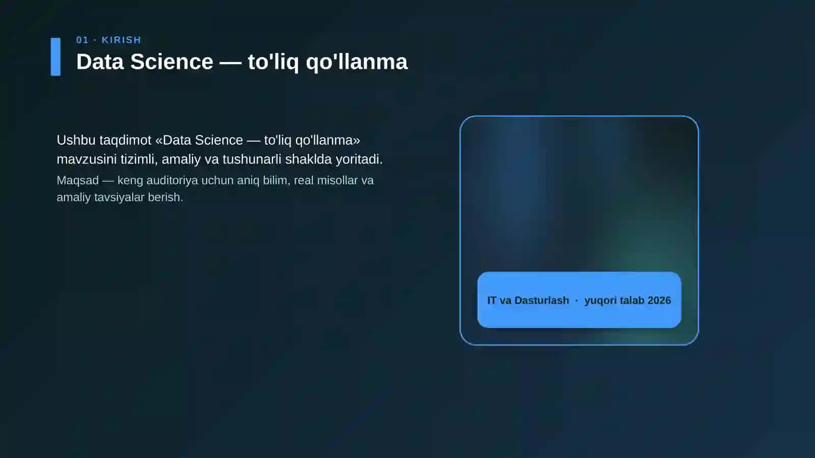 Data Science — to'liq qo'llanma 4