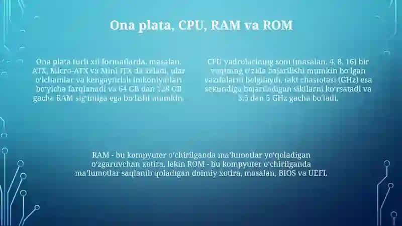 Shaxsiy kompyuterning asosiy qurilmalari 4