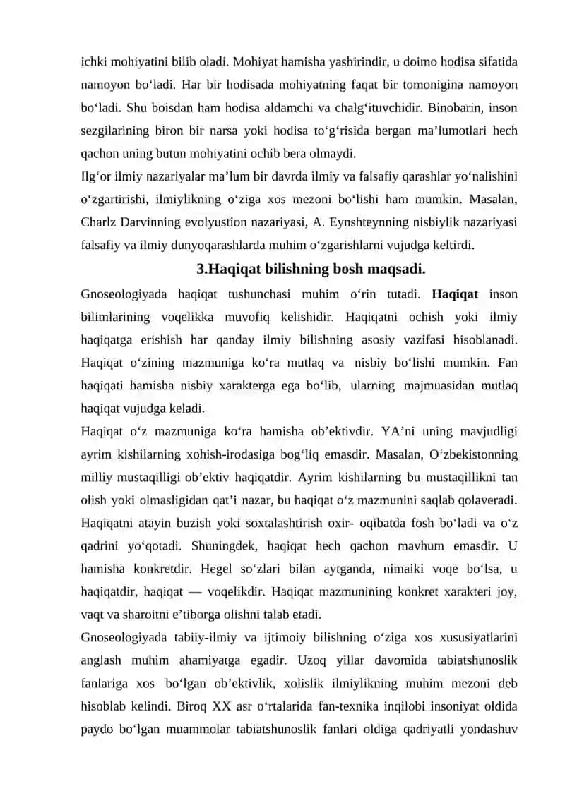 Bilish falsafasi (gnoseologiya) 4
