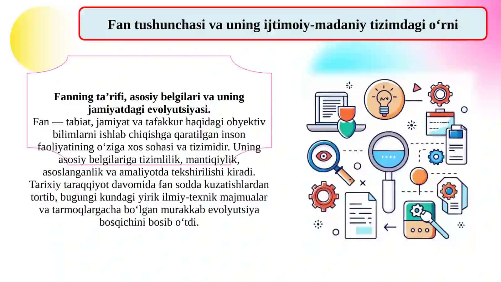 Fan ijtimoiy madaniy hodisa. 4