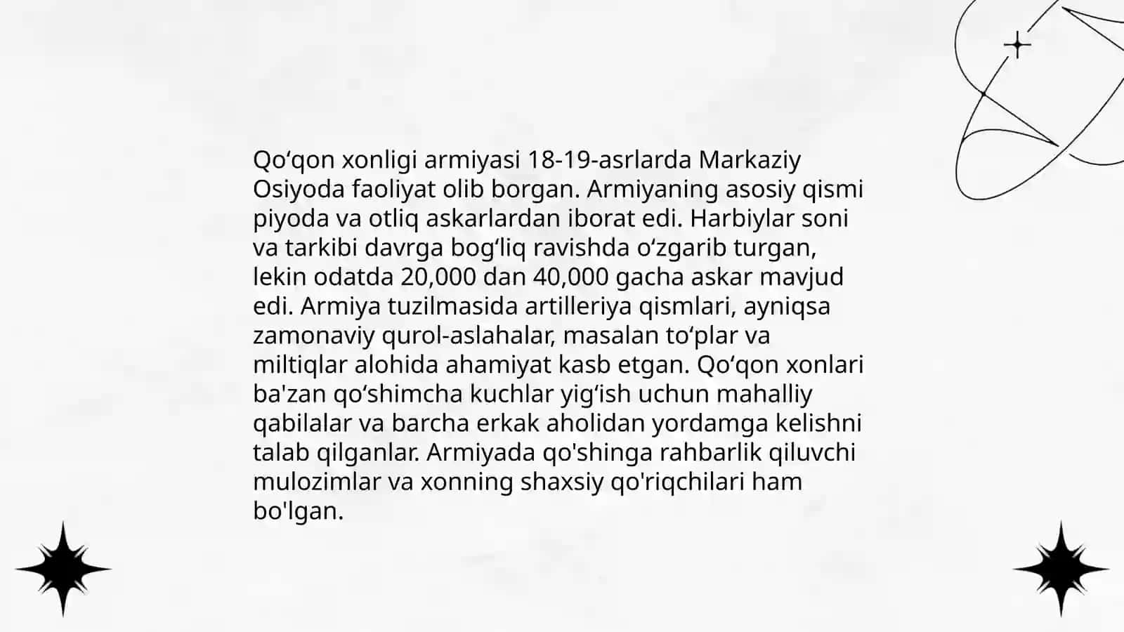 Qo'qon xonligi harbiy boshqaruvi 4