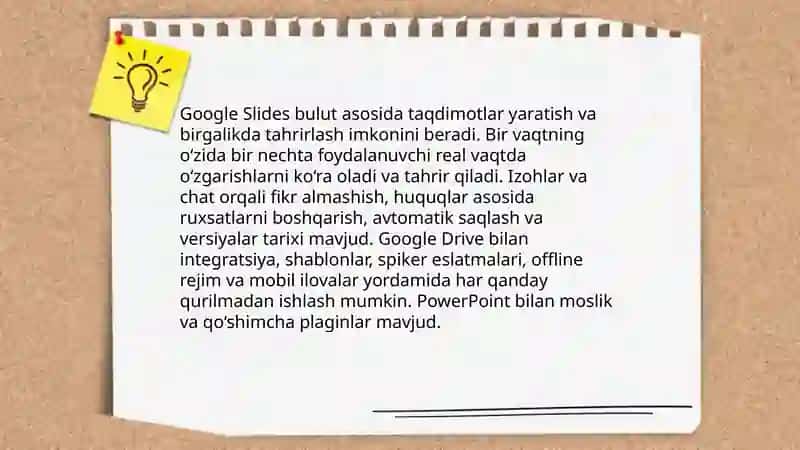 Taqdimotlarni ishlab chiqarishning zamonaviy vositalari 4