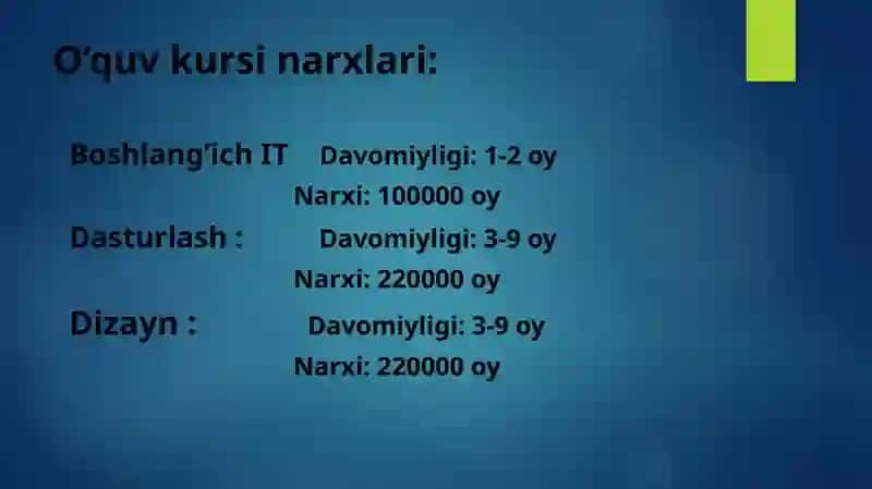 IT – STUDY YOSHLAR O’QUV MARKAZI 4