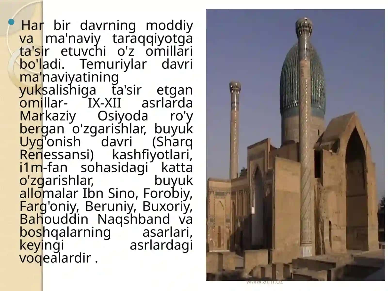 XIV-XV ASRLARDA TEMURIYLAR DAVRI 4