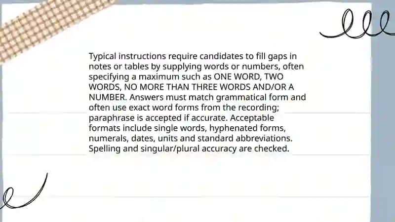 Note completion tasks 4