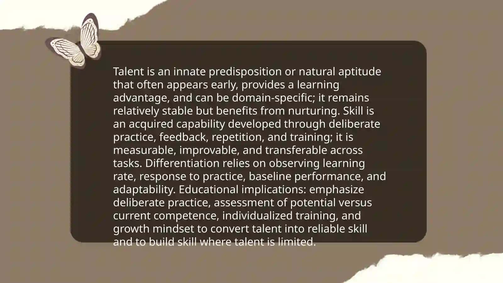 Talents and skills 4