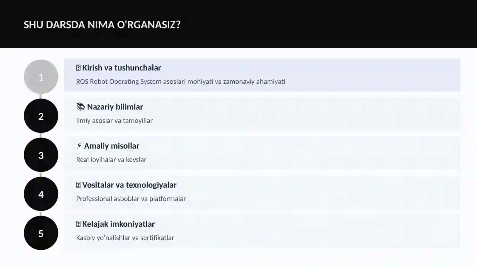 ROS Robot Operating System asoslari 4