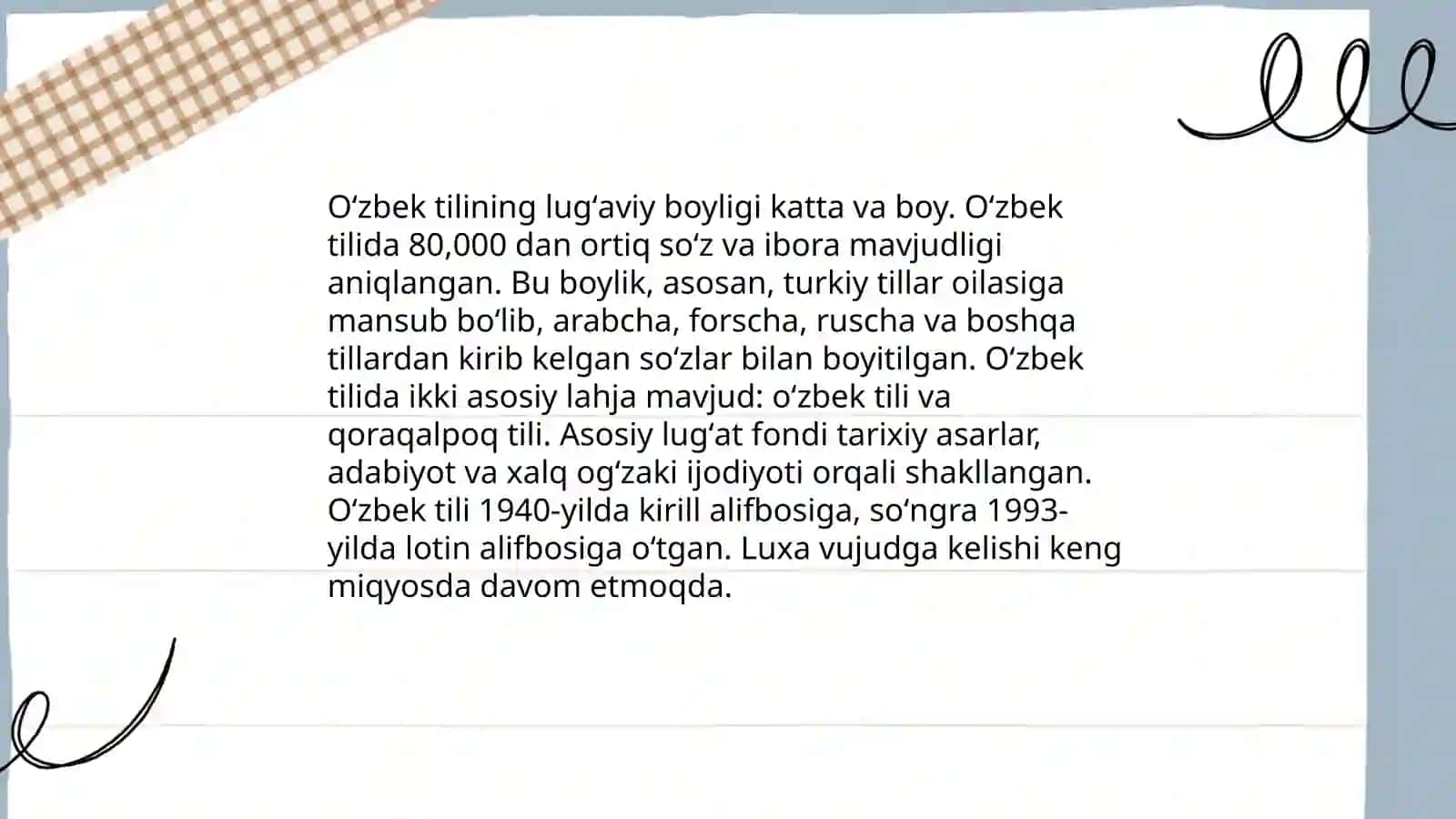 Oʻzbek tilining leksik qatlamlari 4