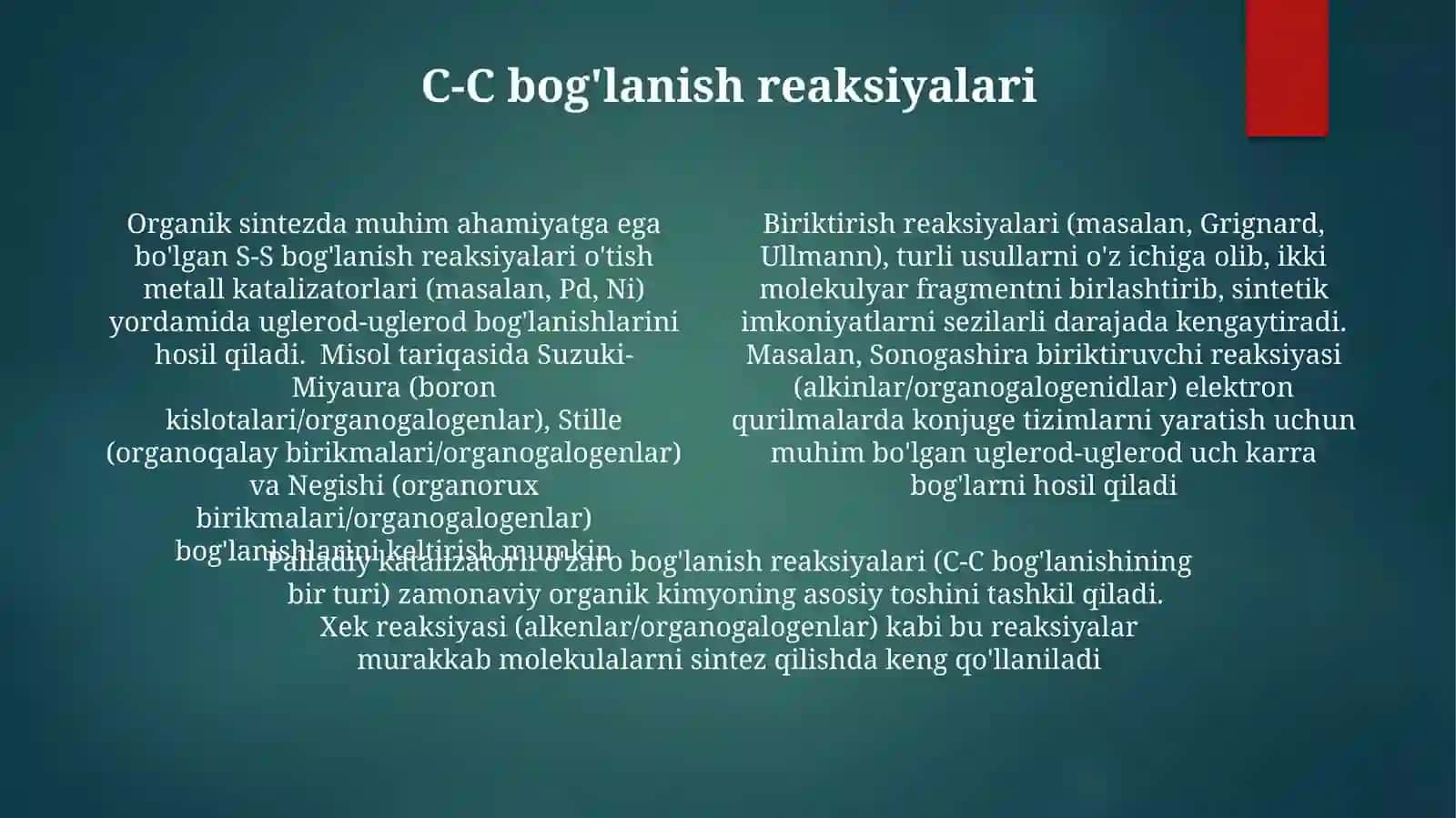 Bog'lanish reaksiyalari 4