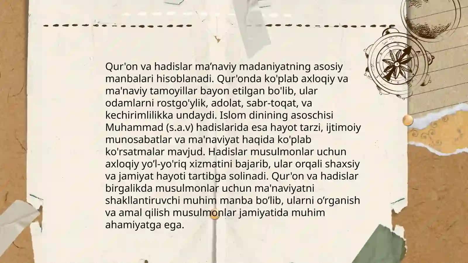 Islom inson maʼnaviy madaniyatini tarbiyalash omillari haqida 4