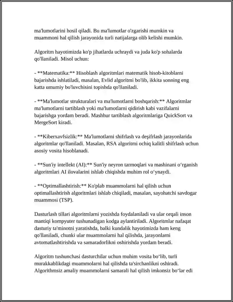 ALGORITMLASHTIRISH VA DASTURLASH ASOSLARI 4